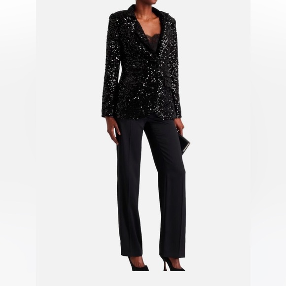 Philosophy Black Sequin Blazer Jacket Size Small NWT - Picture 2 of 15